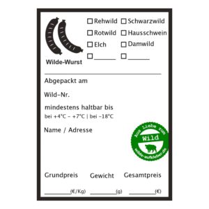 Wilde-Wurst-Aufkleber