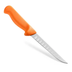 Puma Ausbeinmesser 16 cm halbflexibel mit Kullenschliff und orangem Griff