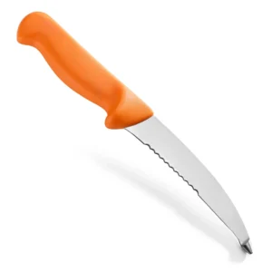 Puma Gekrösemesser mit Wellenschliff und orangem Griff für Jagd und Aufbrechen