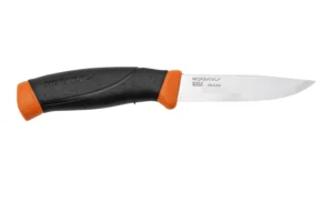 Morakniv Companion 14073 Burnt Orange feststehendes Outdoor und Jagdmesser mit rostfreier Klinge und orangefarbenem Griff