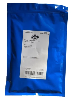Wildbratwurst Gewürz Jalapeño Style 420 g für pikante Wildbratwurst